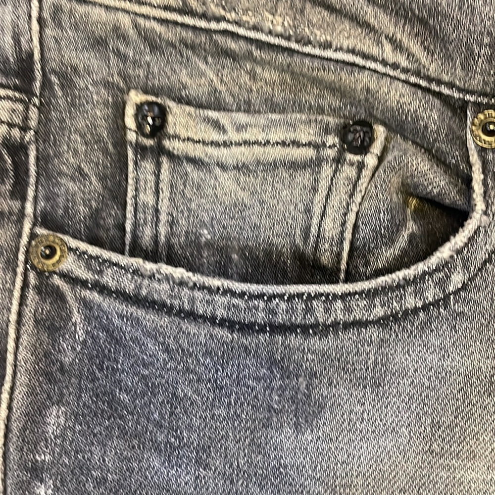 The Kooples distressed painted black slim fit  jeans NWT - Picture 9 of 9